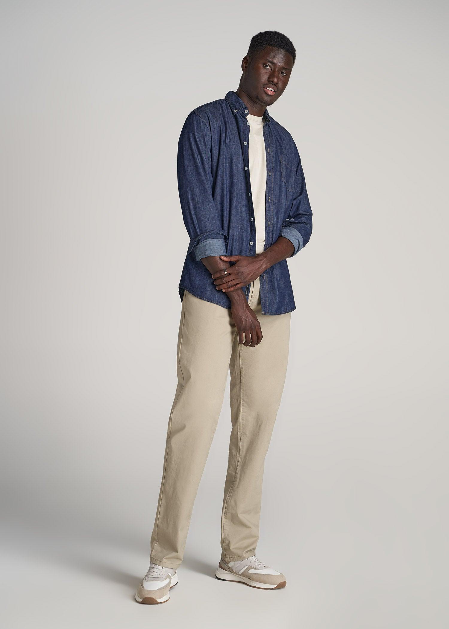 Mason RELAXED Chinos for Tall Men in Marine Navy Male Product Image