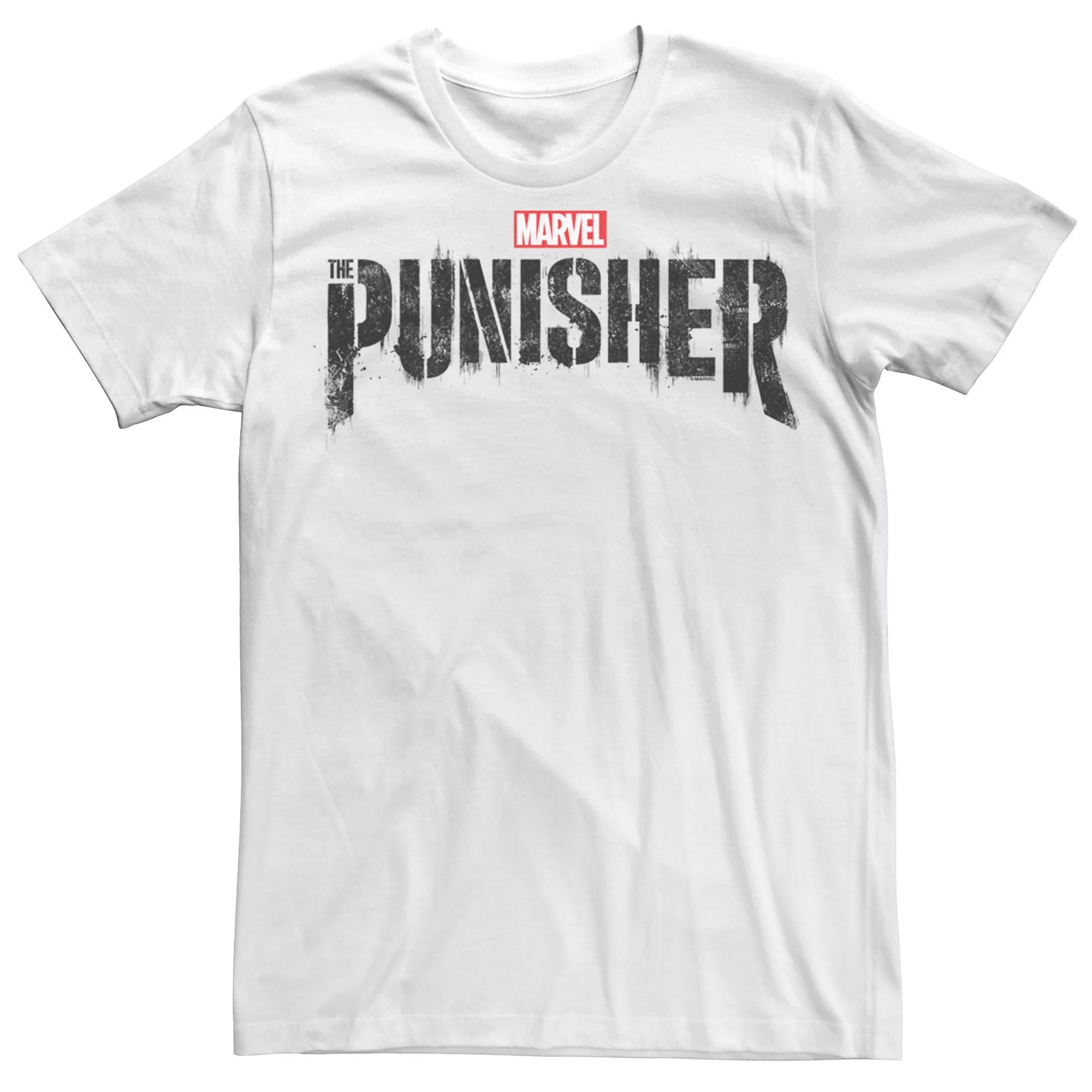 Men's Marvel Punisher Name Graphic Tee, Size: Large, White Product Image