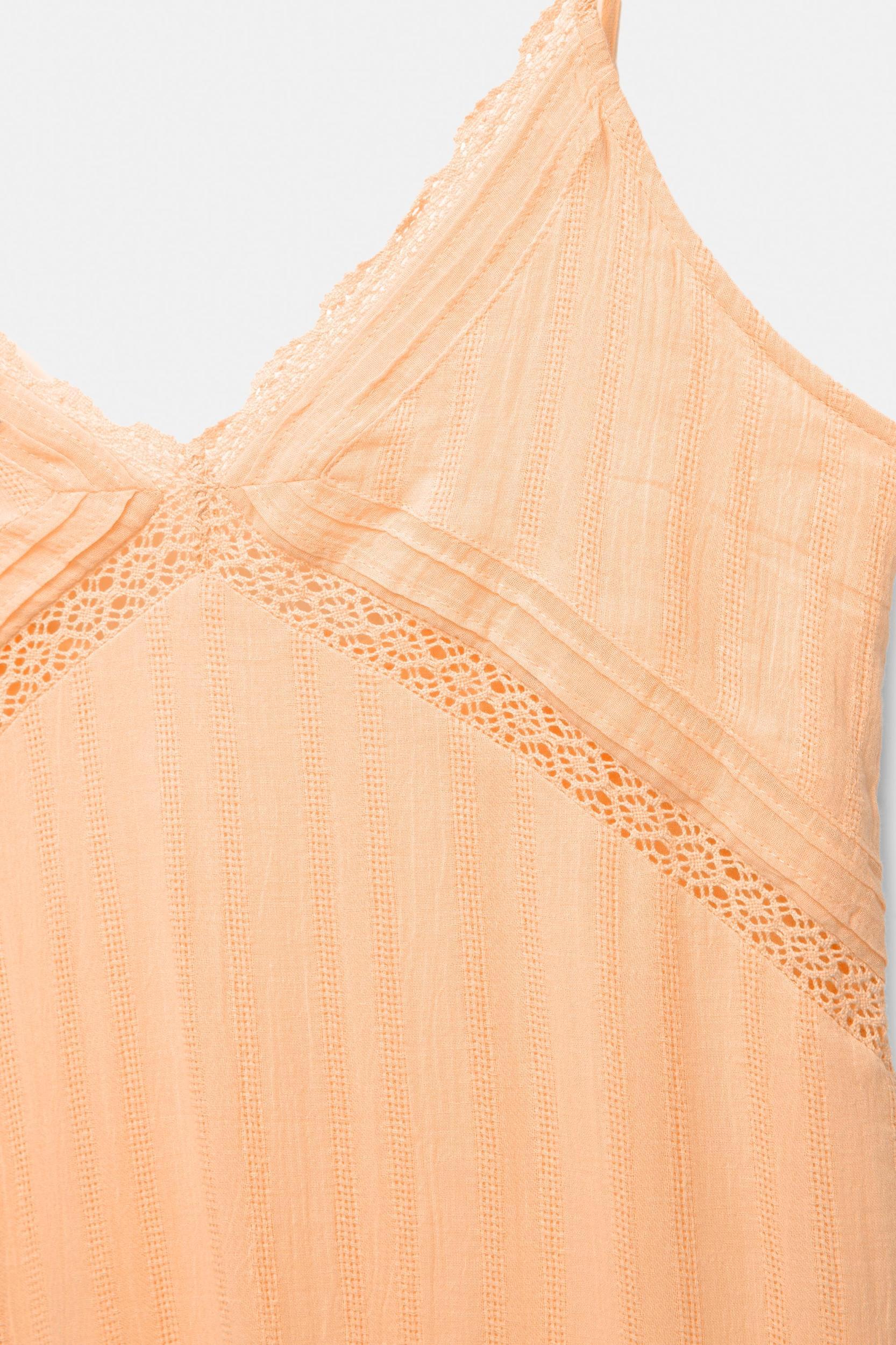 Long lace trim strappy dress Product Image