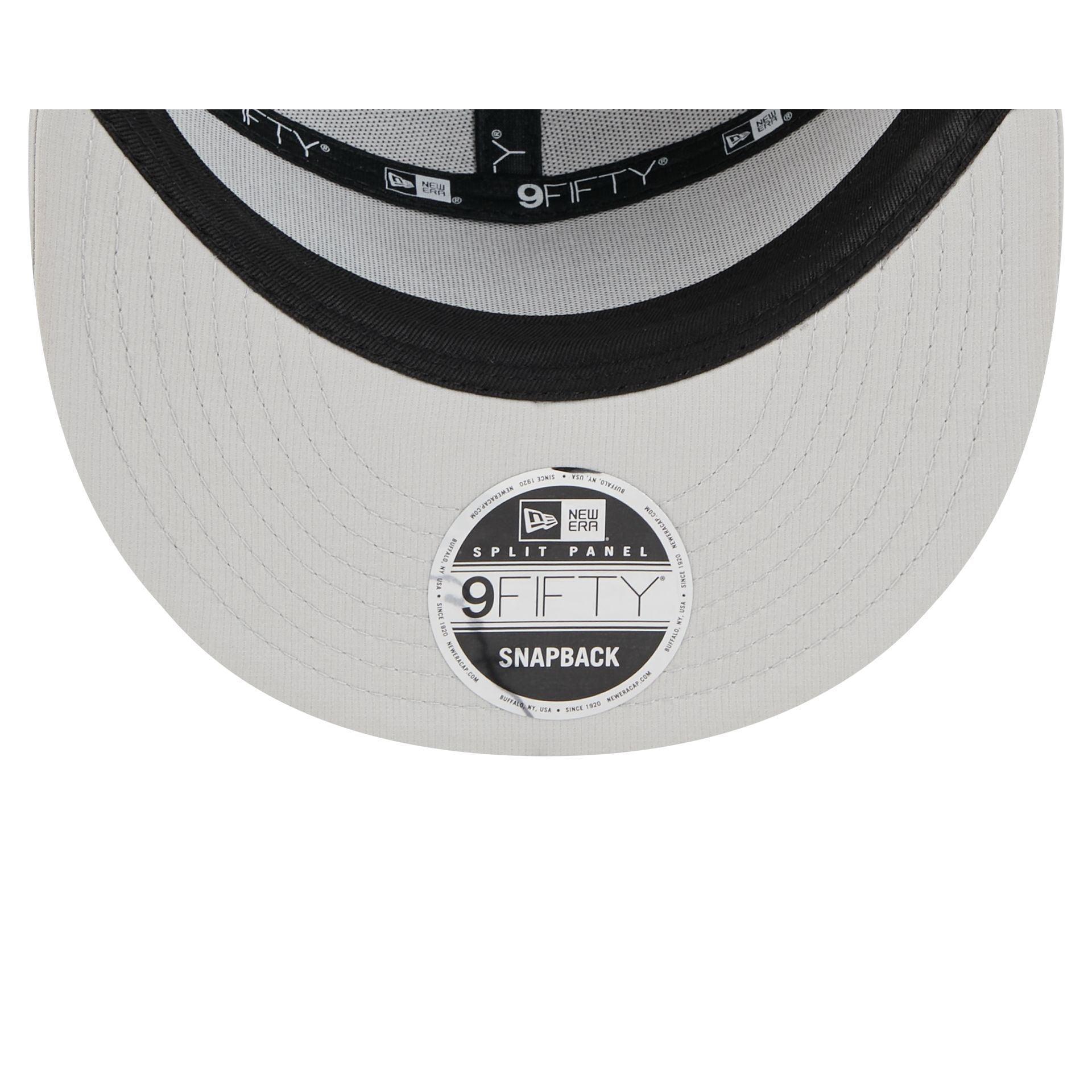 New Era Cap Gray Performance Split Panel 9FIFTY Snapback Hat Male Product Image