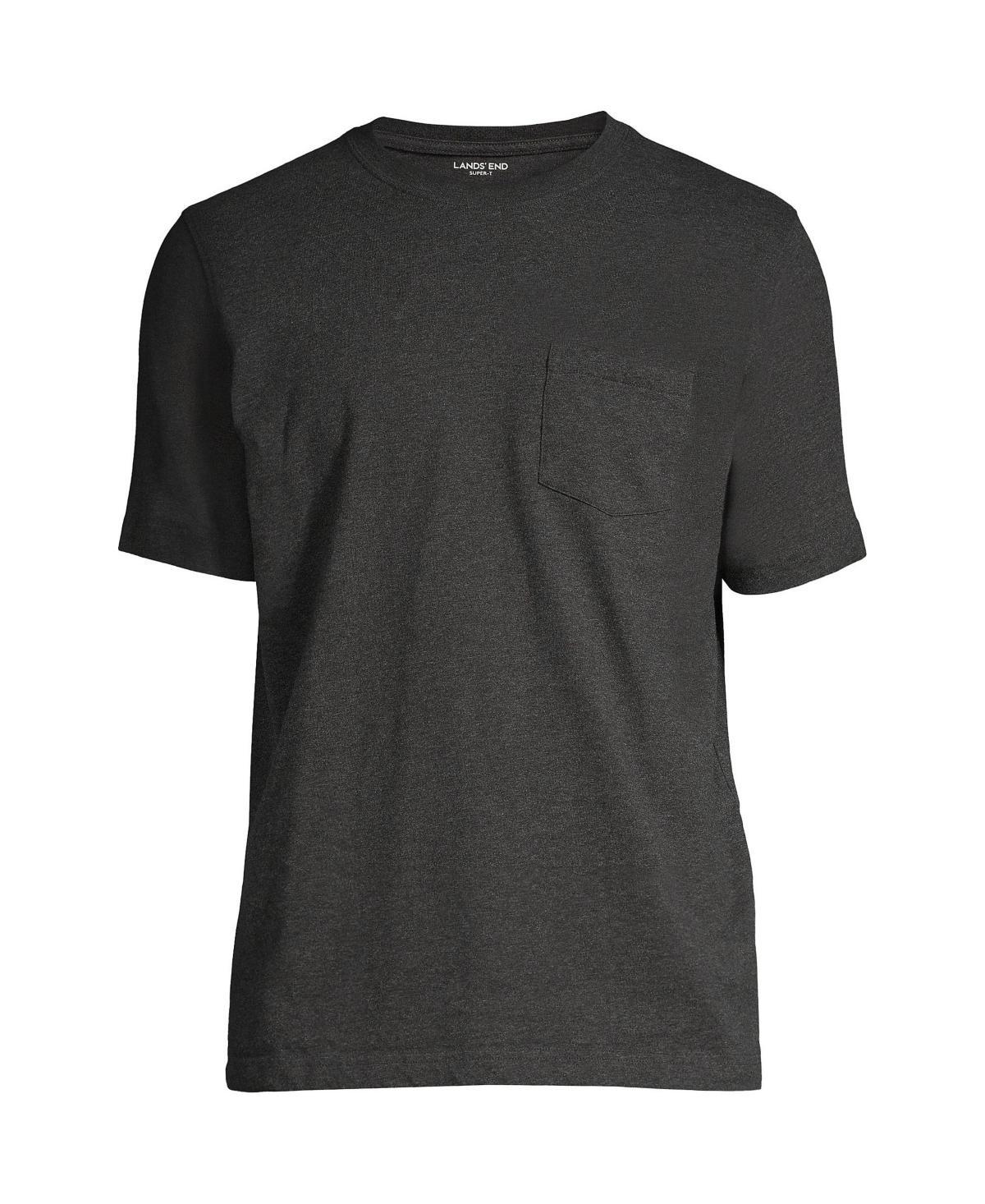 Mens Lands End Super-T Short Sleeve T-Shirt with Pocket Product Image