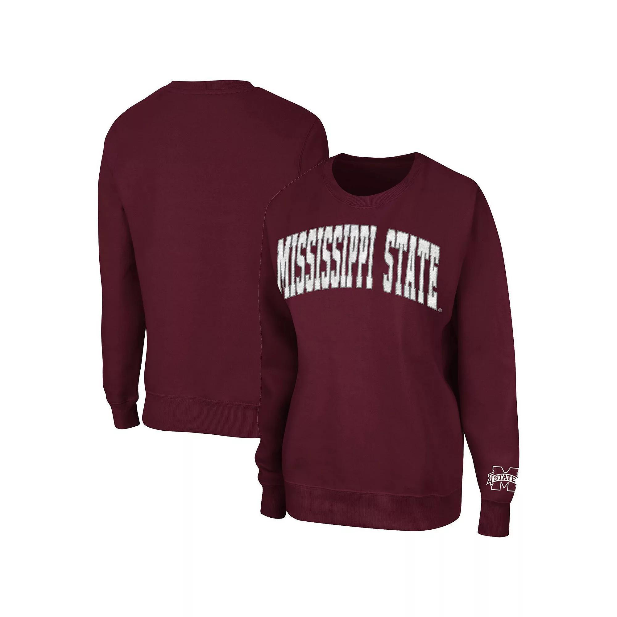 Women's Colosseum Maroon Mississippi State Bulldogs Campanile Pullover Sweatshirt, Size: 2XL, Mst Red Product Image