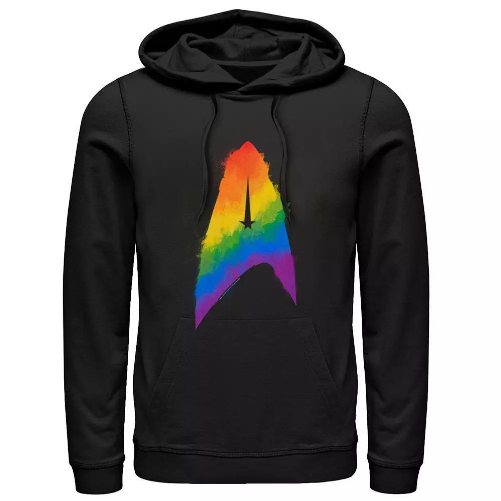 Men's Star Trek Discovery Rainbow Paint Insignia Hoodie,  Product Image