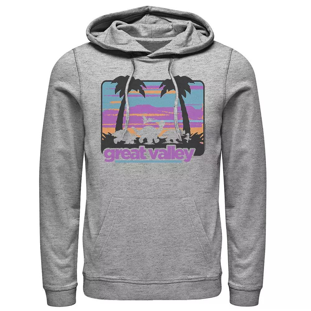 Men's Land Before Time Great Valley Pastel Portrait Character Silhouette Hoodie,  Product Image