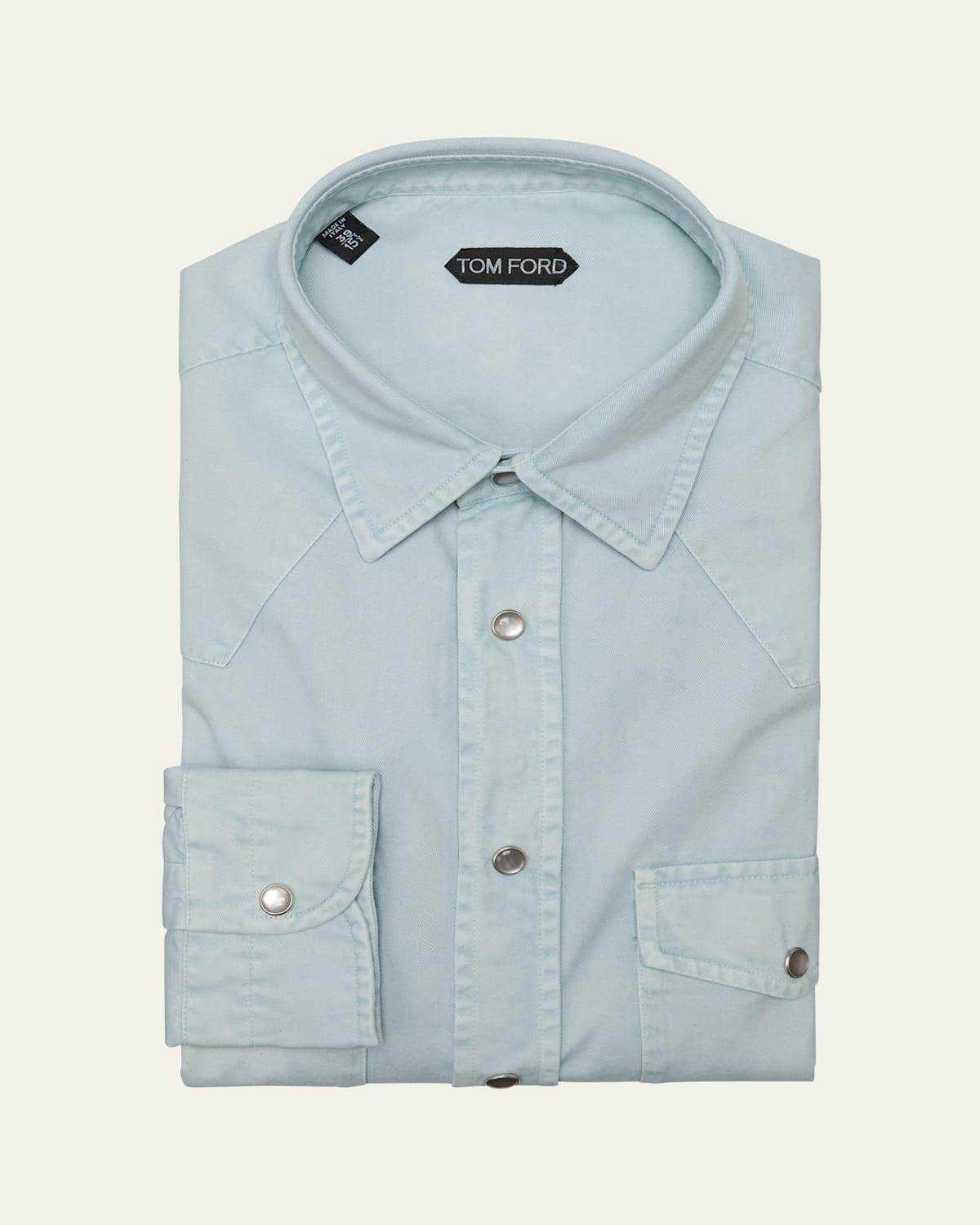 Men's Cotton Twill Western Shirt Product Image