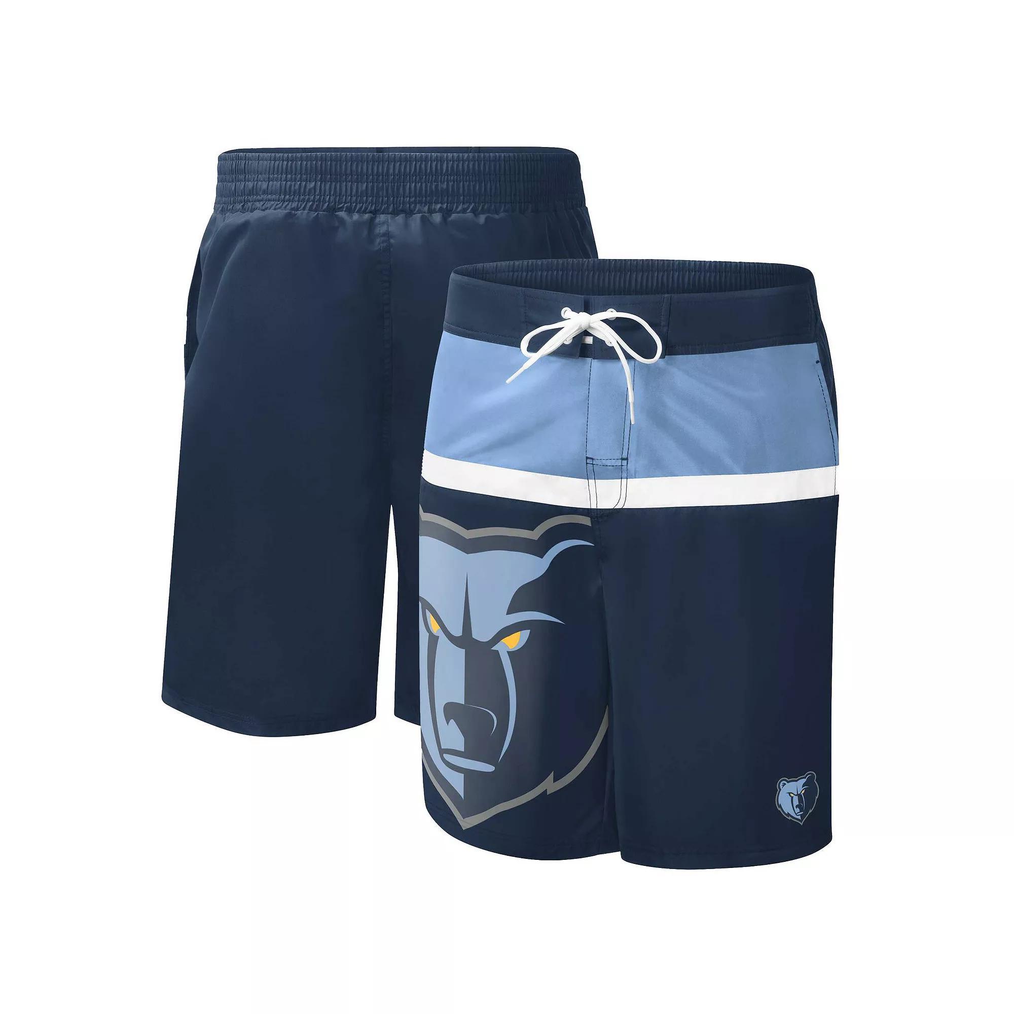 Men's G-III Sports by Carl Banks Navy Memphis Grizzlies Sea Wind Swim Trunks,  Product Image