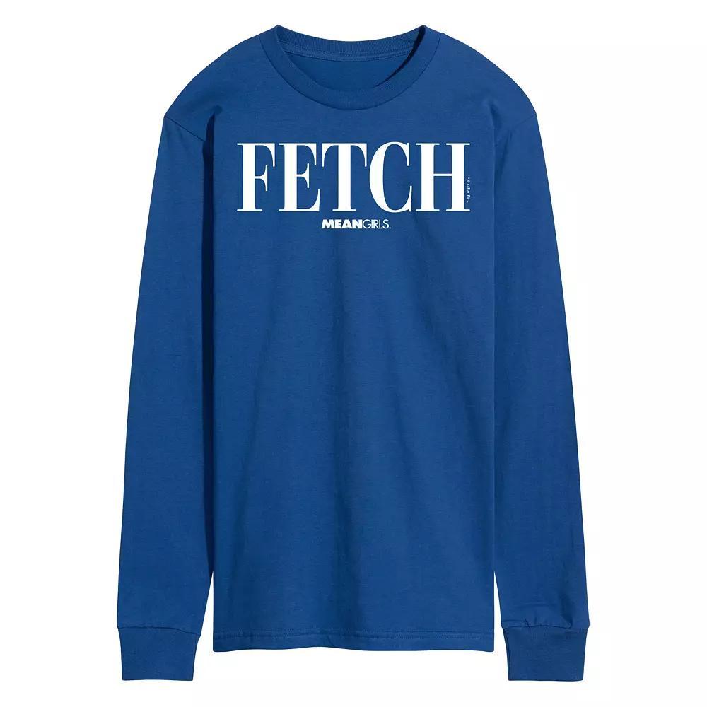 Men's Mean Girls Fetch Long Sleeve Graphic Tee, Size: Small, Blue Product Image