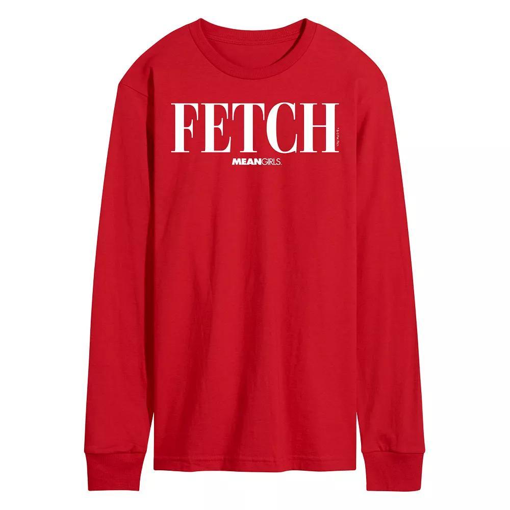 Men's Mean Girls Fetch Long Sleeve Graphic Tee, Size: Medium, Red Product Image