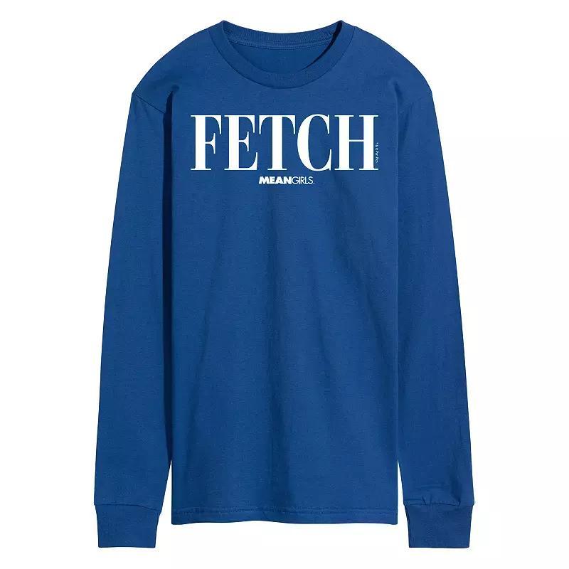 Men's Mean Girls Fetch Long Sleeve Graphic Tee, Size: Large, Blue Product Image