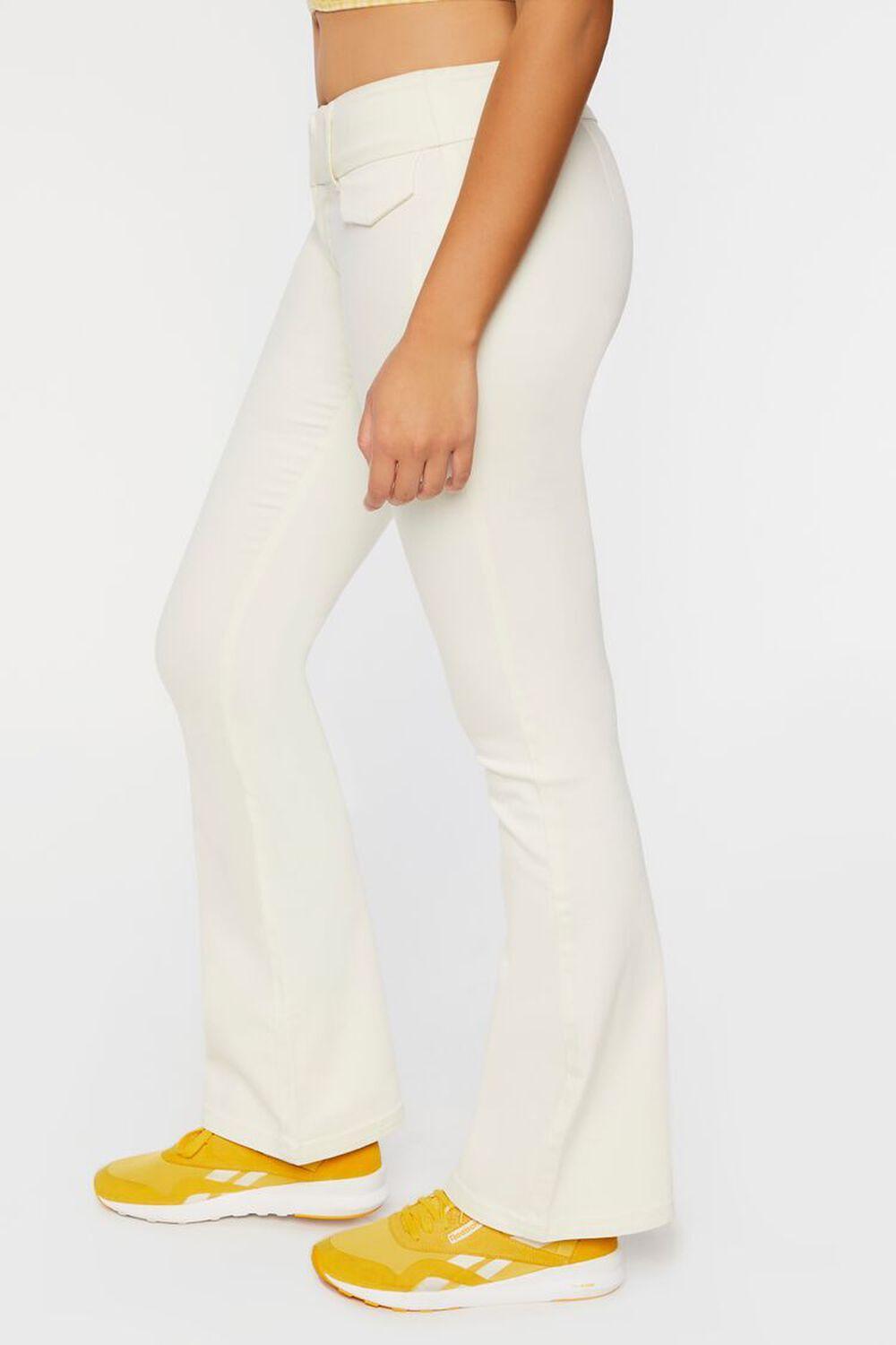 Twill Mid-Rise Flare Pants | Forever 21 Product Image