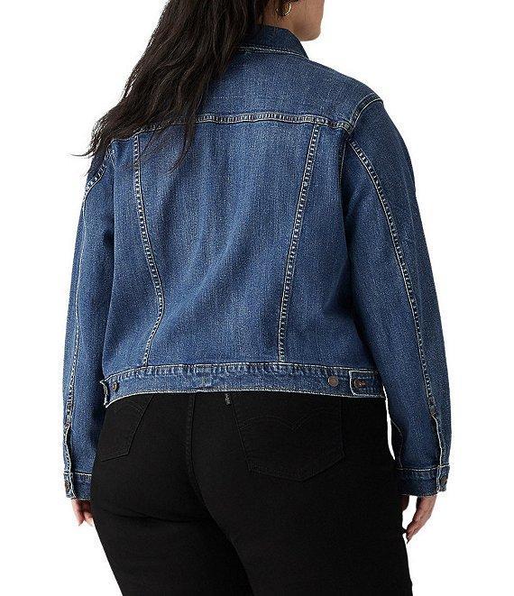 Levi's® Plus Size Point Collar Long Sleeve Original Trucker Denim Jacket Product Image