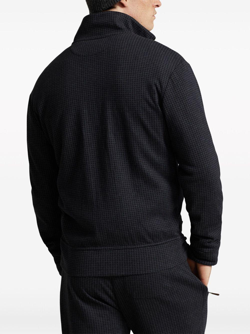 zip-front double-knit cardigan Product Image