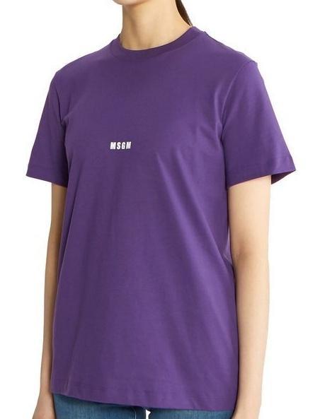 MSGM Logo Details T-shirt In Purple Product Image