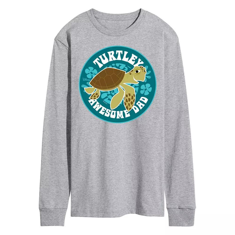 Disney/Pixar Finding Nemo Men's Turtley Awesome Dad Long Sleeve Graphic Tee,  Product Image