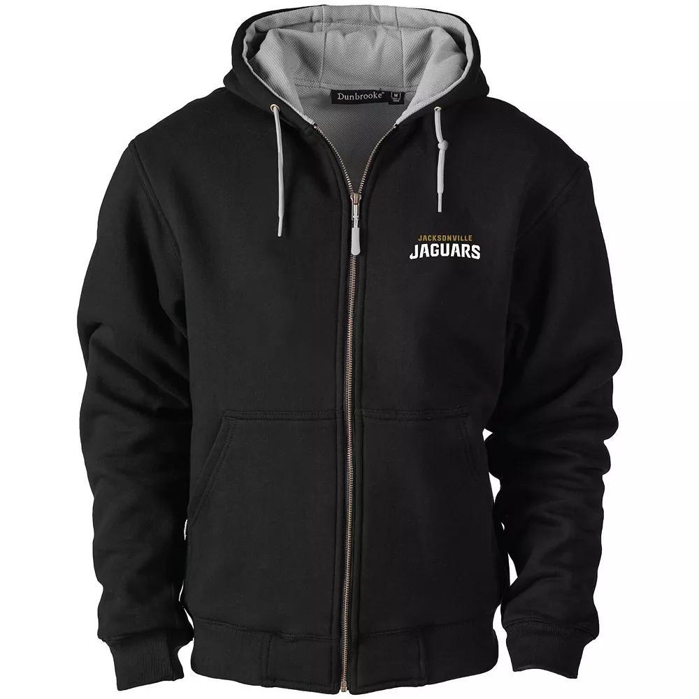 Men's Dunbrooke Black Jacksonville Jaguars Craftsman Thermal-Lined Full-Zip Hoodie,  Product Image