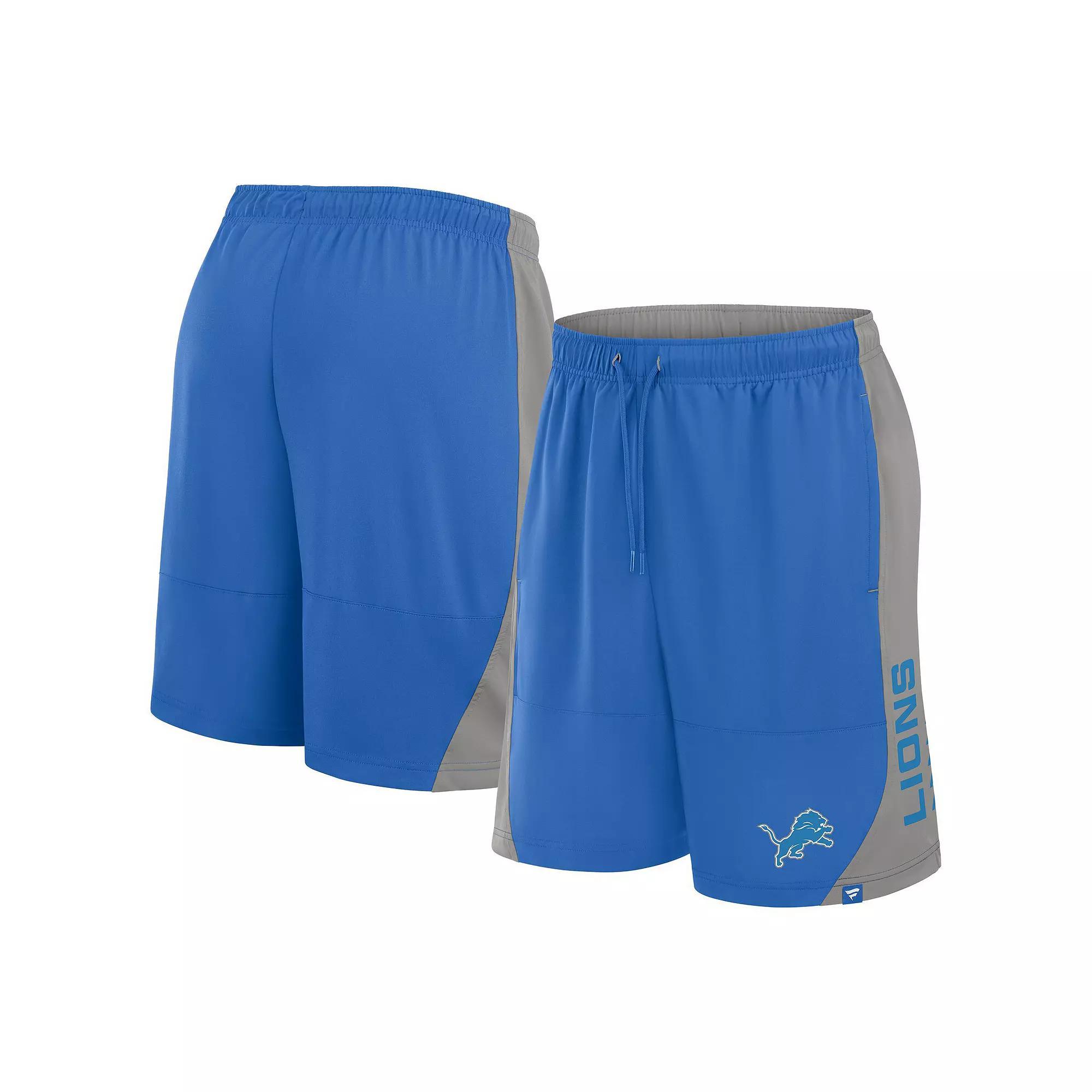 Men's Fanatics Blue Detroit Lions No Defense Shorts, Size: Medium Product Image