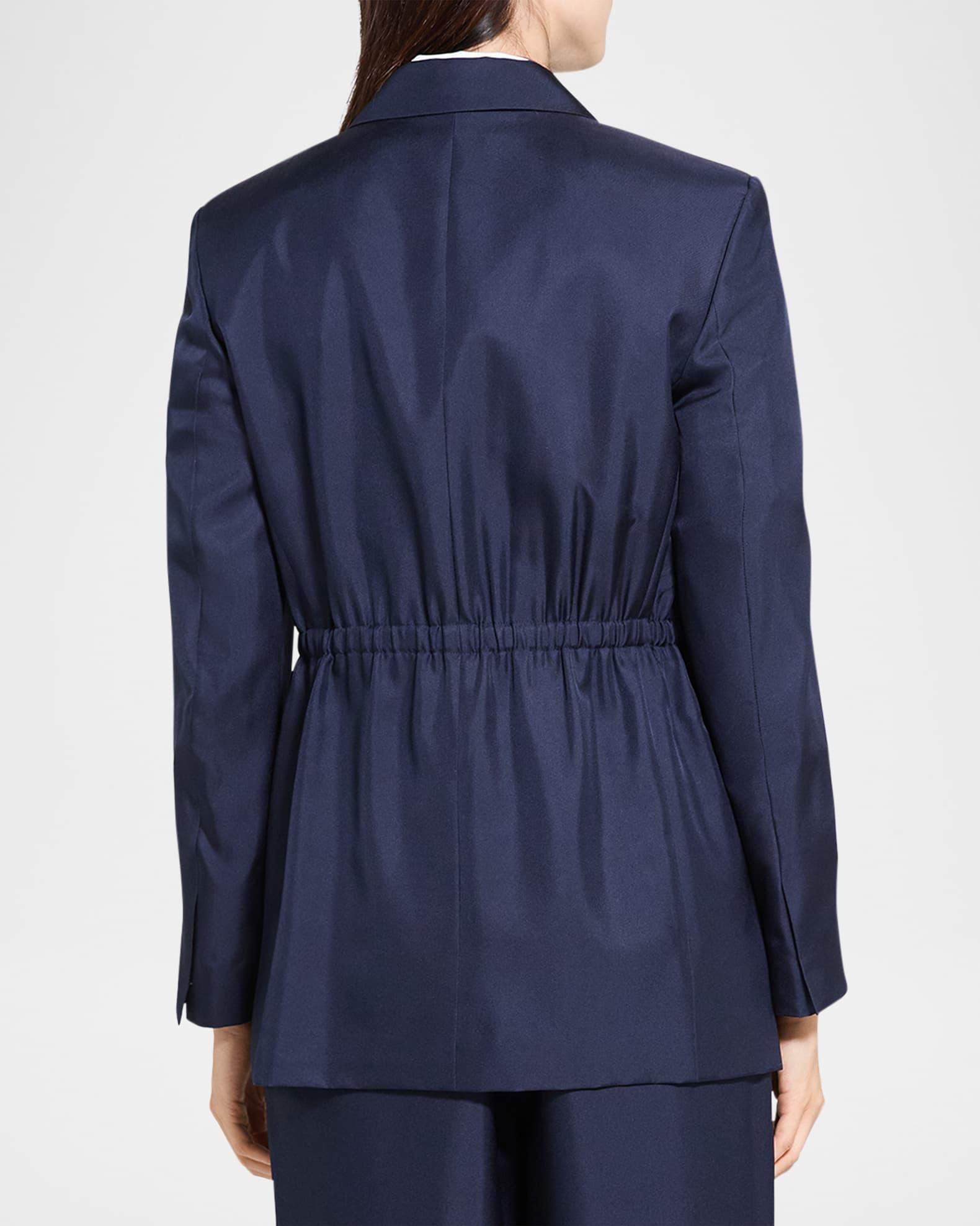 Relaxed Silk Cinch Blazer Product Image