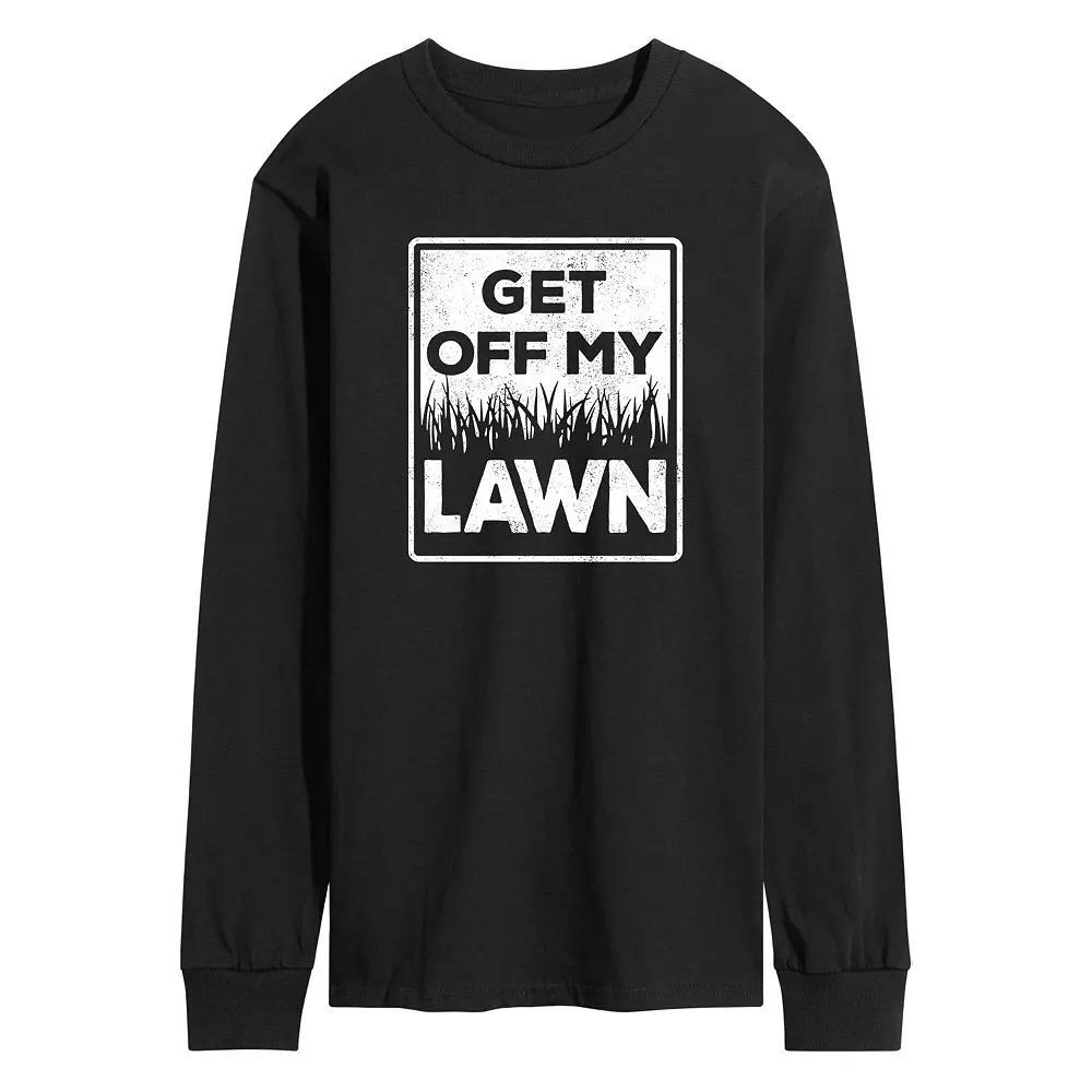 Men's Get Off My Lawn Long Sleeve Graphic Tee,  Product Image