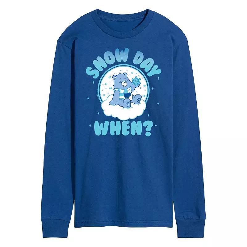 Men's Care Bears Snow Day When Long Sleeve Graphic Tee,  Product Image