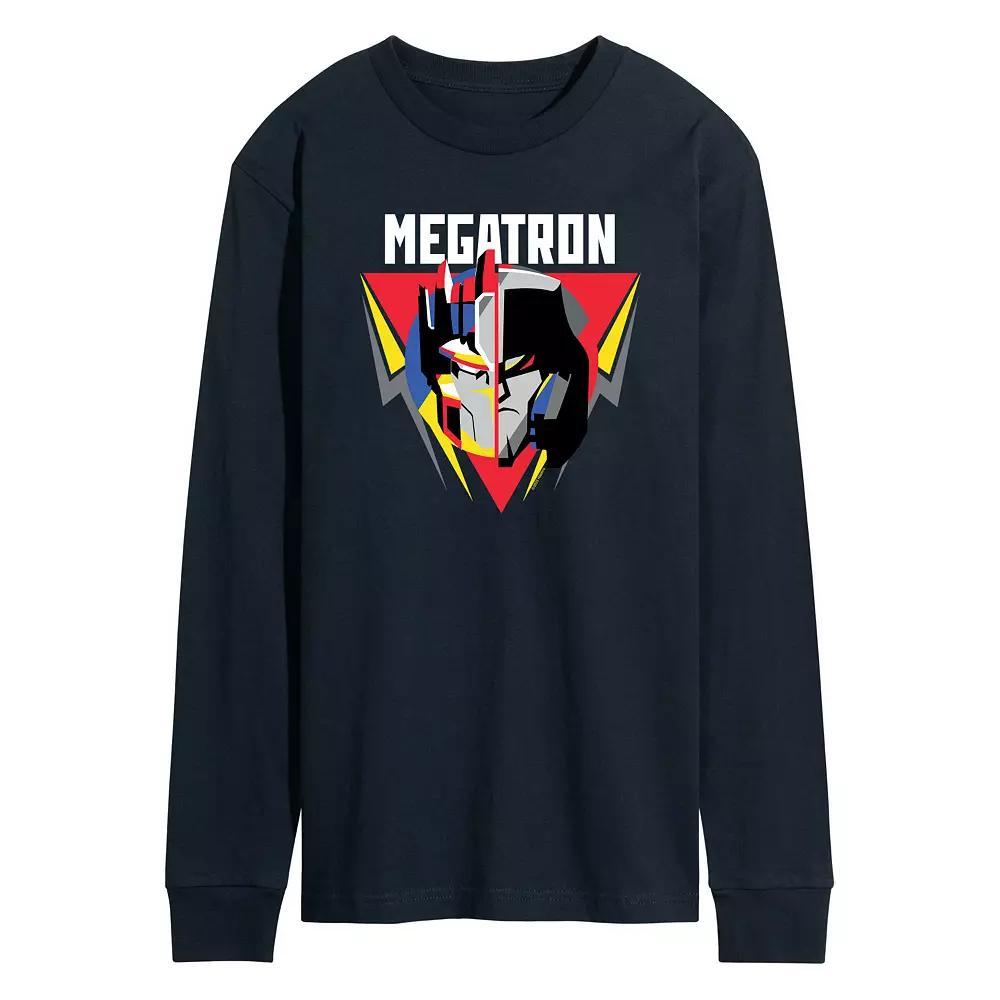 Men's Transformers Megatron Badge Long Sleeve Graphic Tee,  Product Image