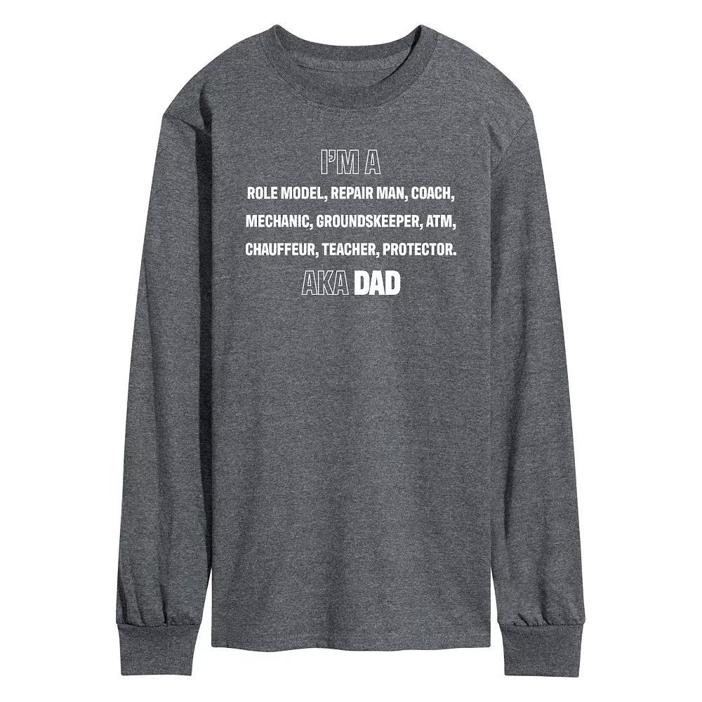 Men's I'm A Dad List Long Sleeve Graphic Tee,  Product Image