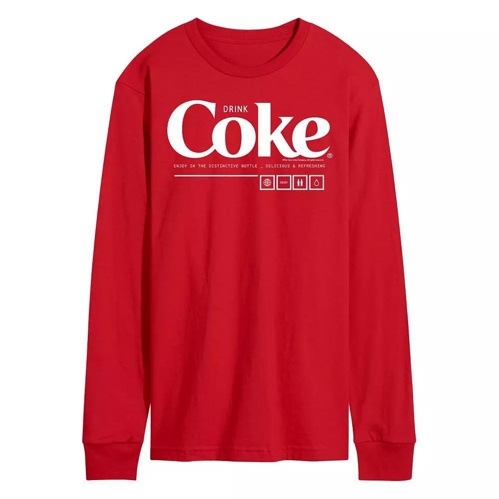 Mens Coca-Cola Drink Coke Enjoy Long Sleeve Graphic Tee Product Image