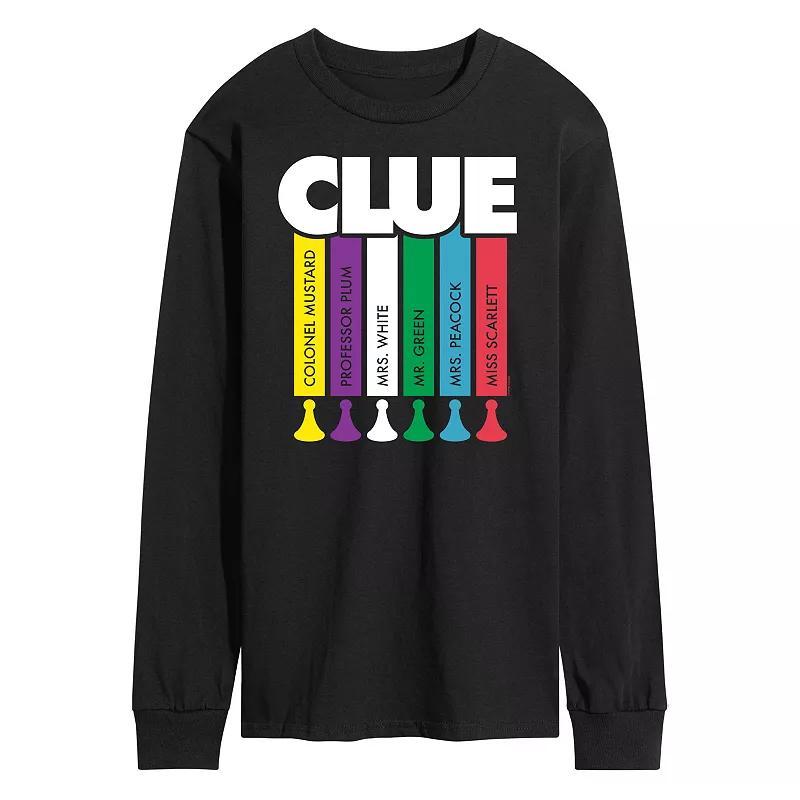 Mens Clue Logo Characters Long Sleeve Graphic Tee by Hasbro Product Image