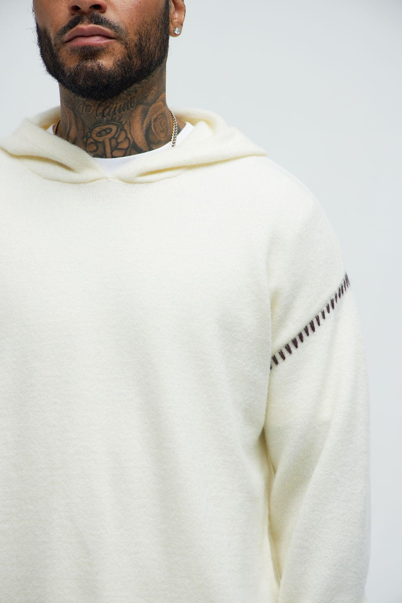 Boylston Sweater Hoodie - Cream/combo Product Image