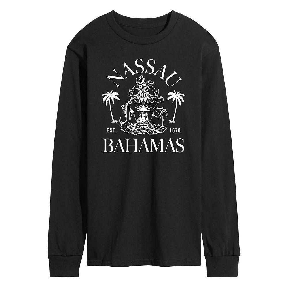 Men's Nassau Bahamas Crest Long Sleeve Graphic Tee,  Product Image