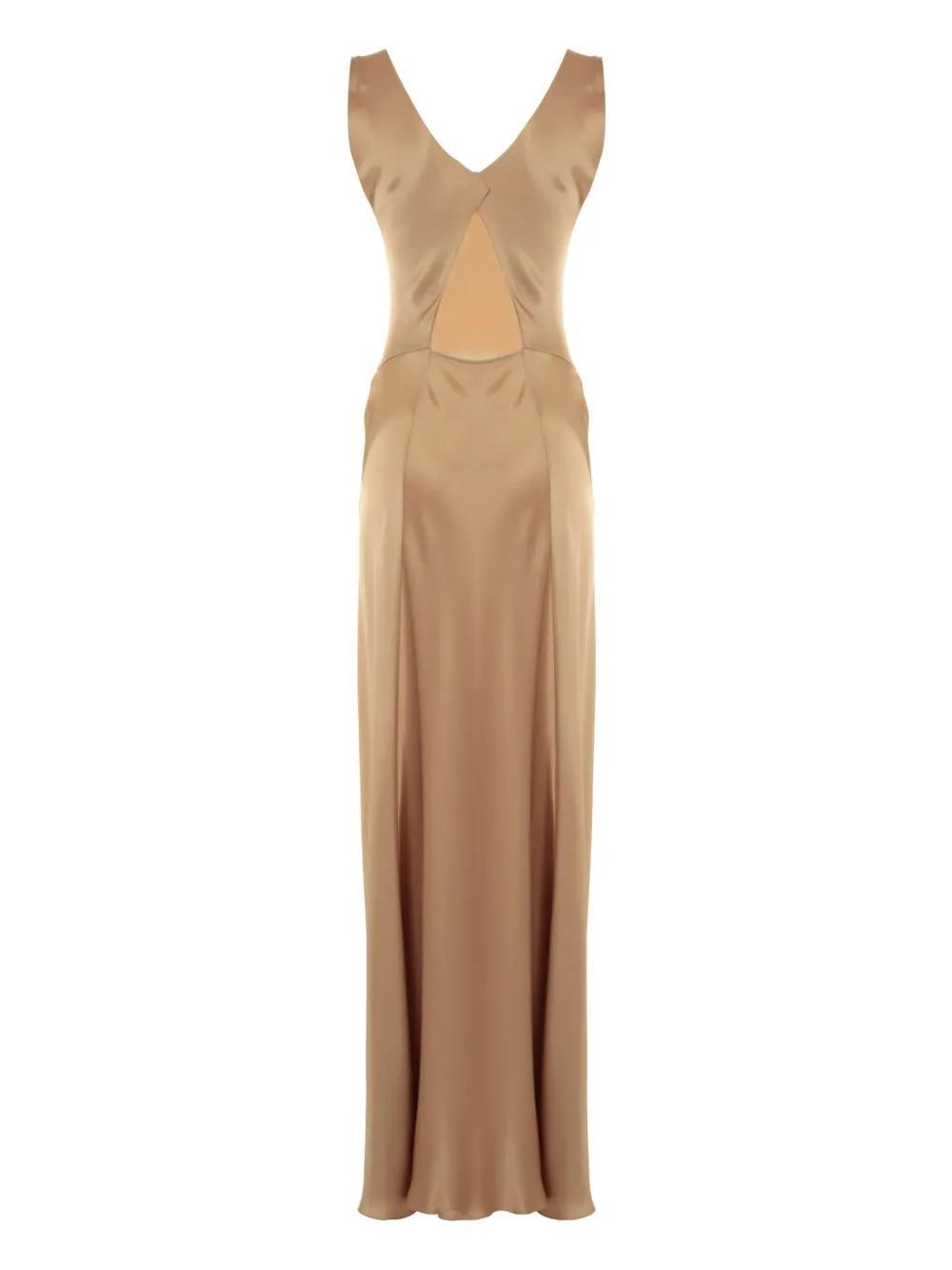 ALBERTA FERRETTI Deepika Dress In Brown Product Image