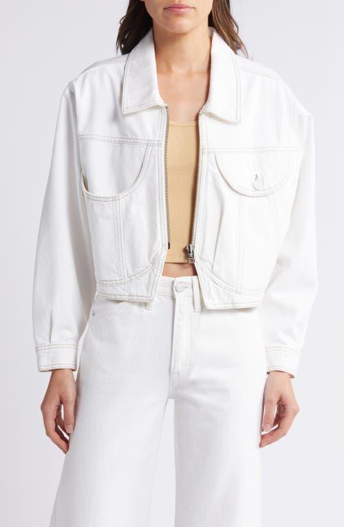 FRAME White Heart Denim Jacket In Au Natural Clean Product Image