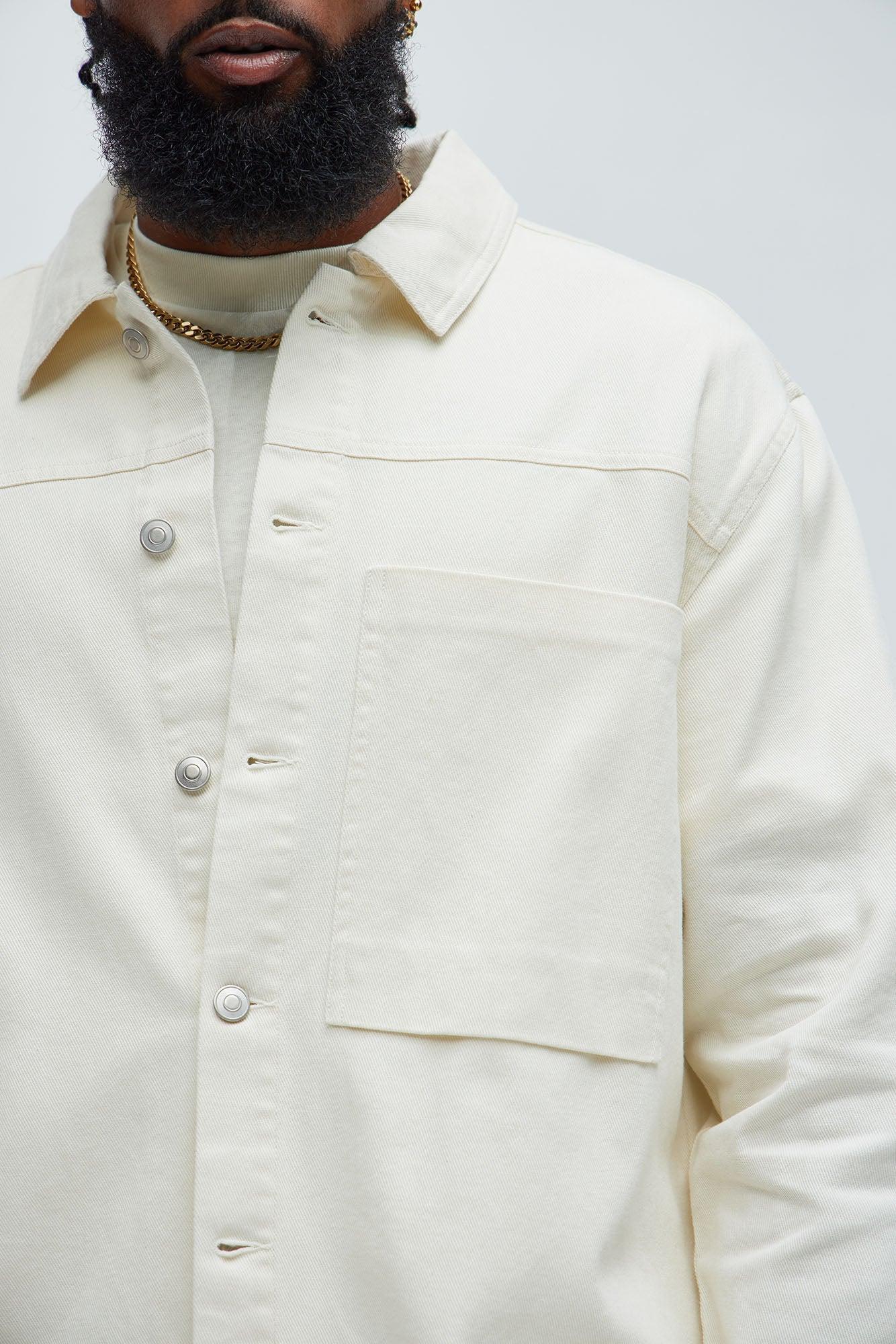 Yorktown Twill Button Up Shirt - Cream Product Image