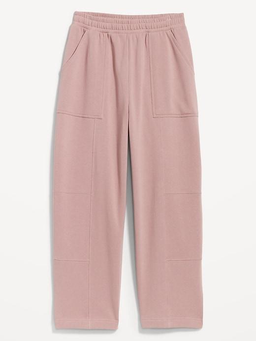 Extra High-Waisted SoComfy Seamed Barrel-Leg Sweatpants Product Image