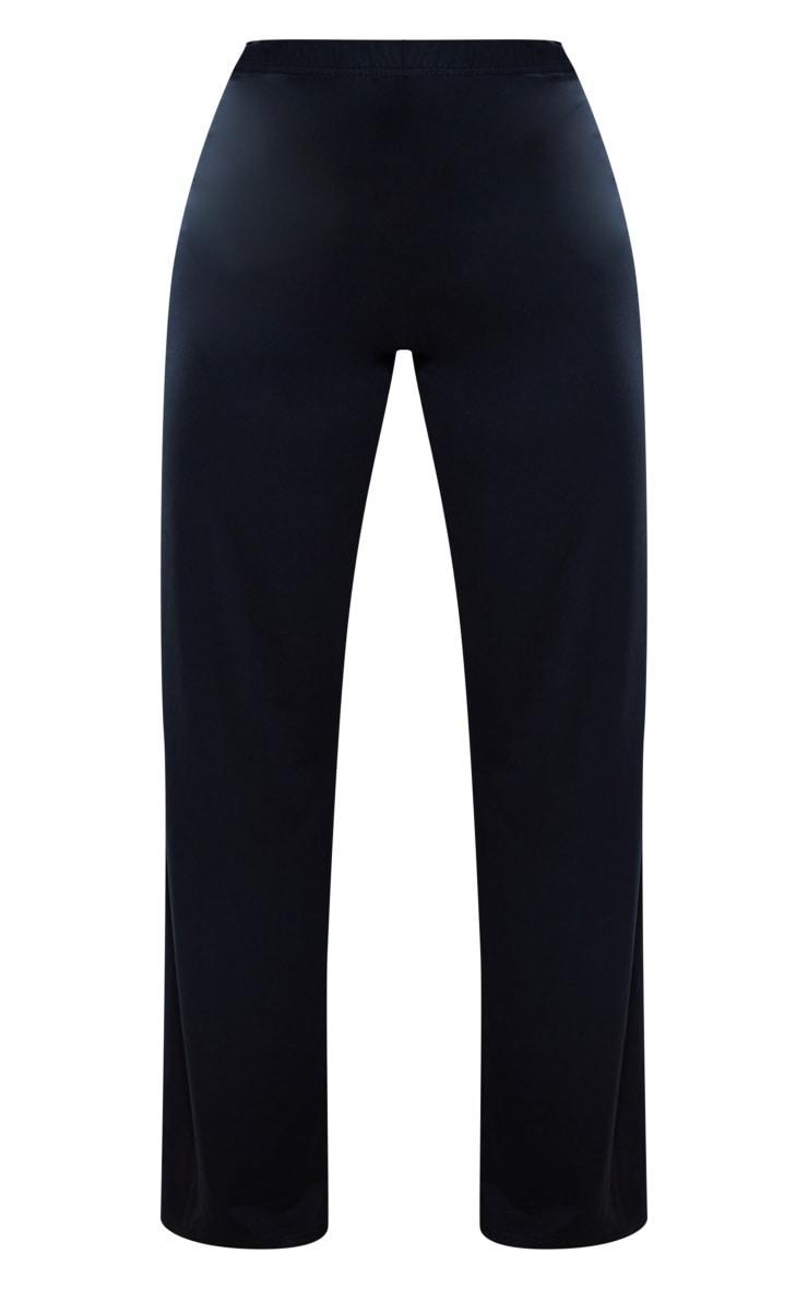 Black Soft Jersey Wide Leg Pajama Pants Product Image