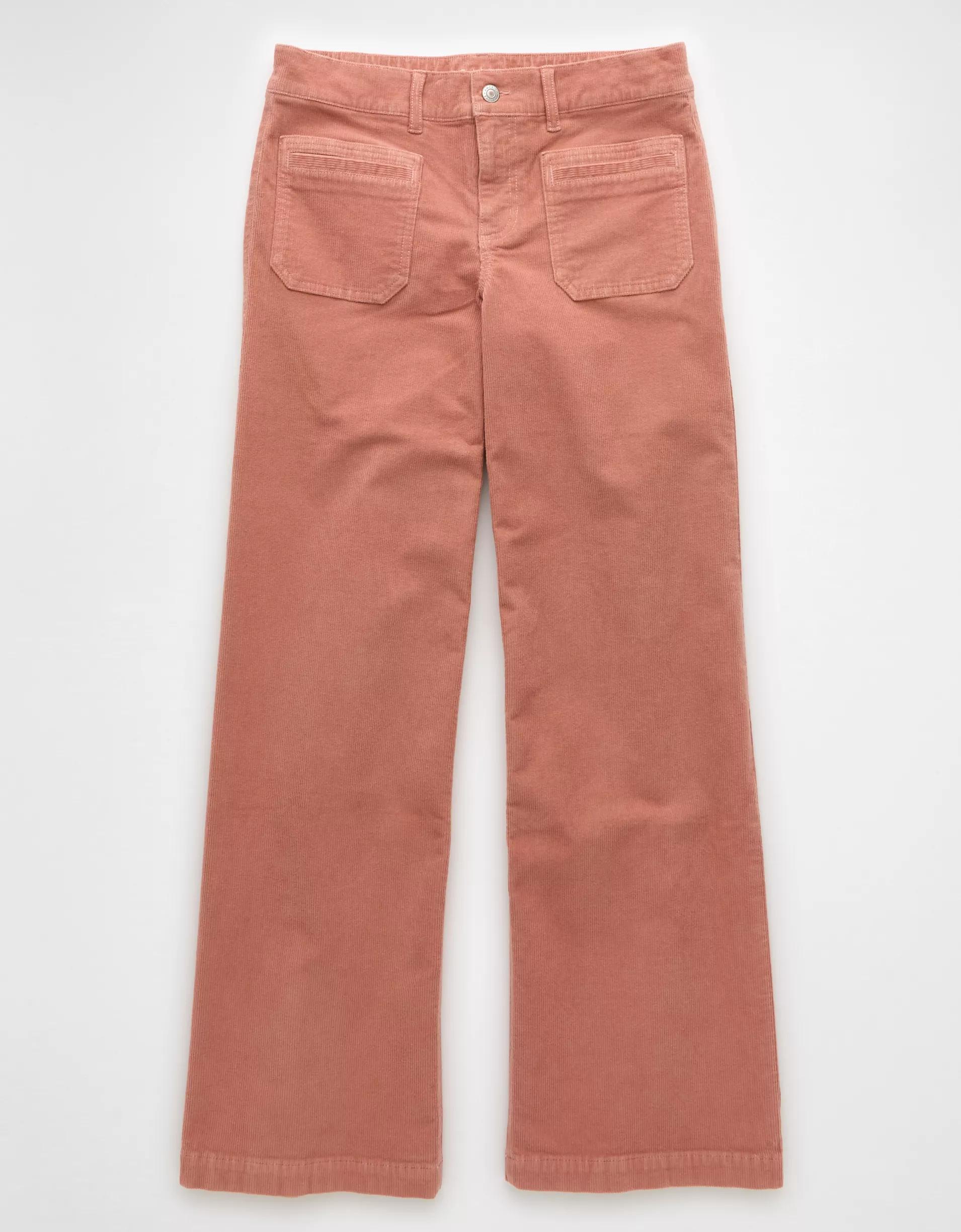 AE Stretch Corduroy Low-Rise Baggy Wide-Leg Pant Product Image