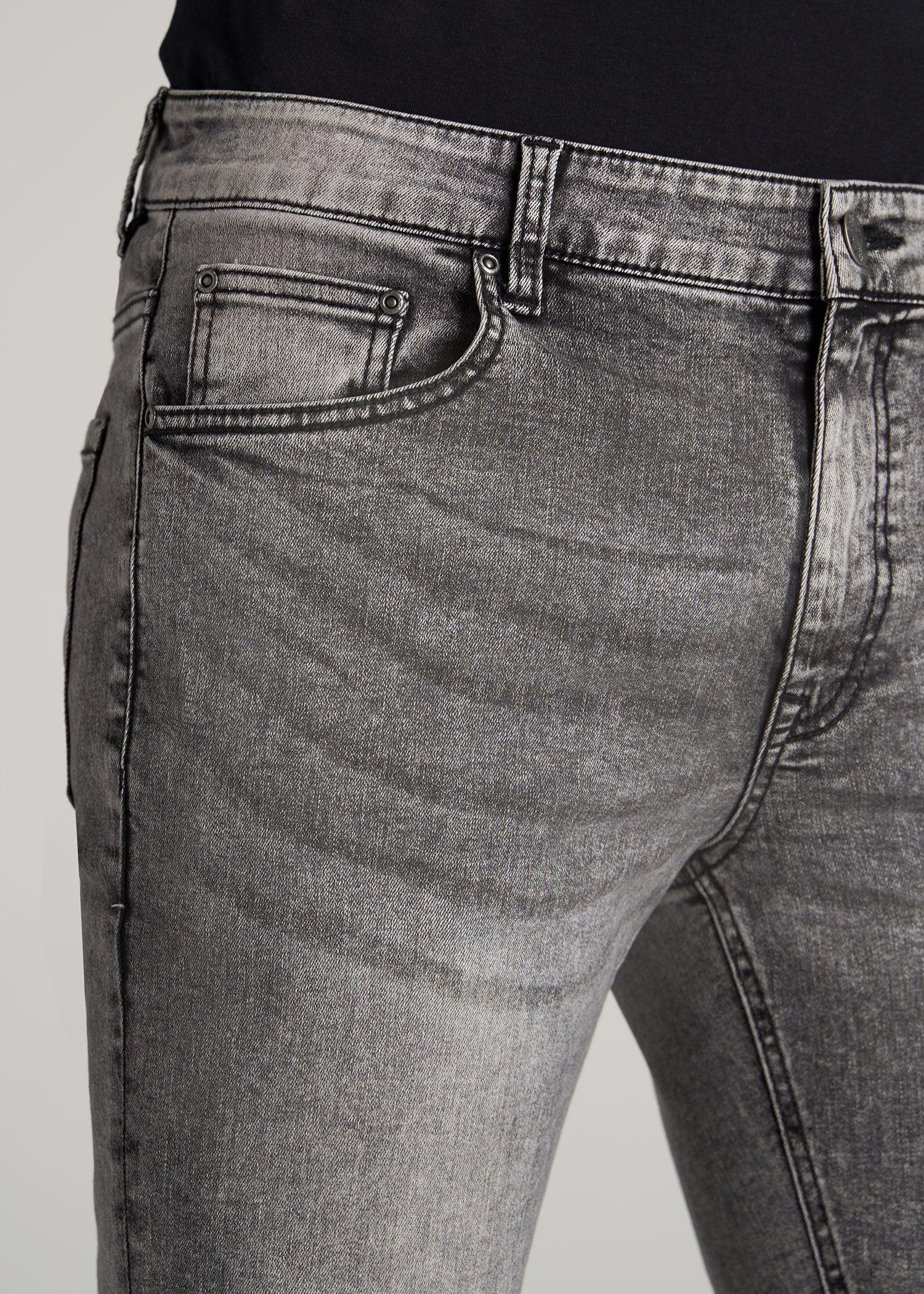 Travis SKINNY Jeans for Tall Men in Washed Faded Black Male Product Image