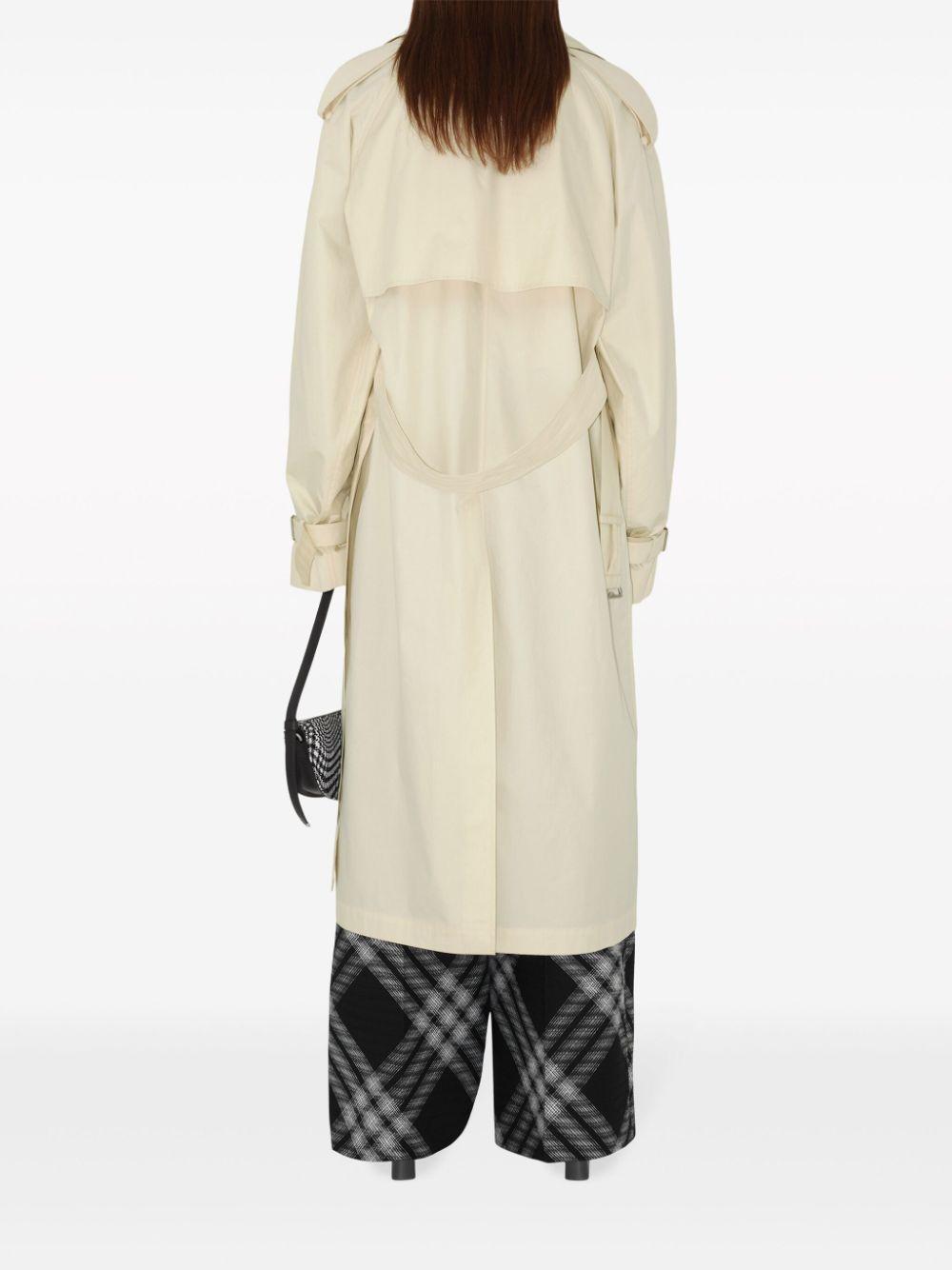 double-breasted cotton trench coat  Product Image