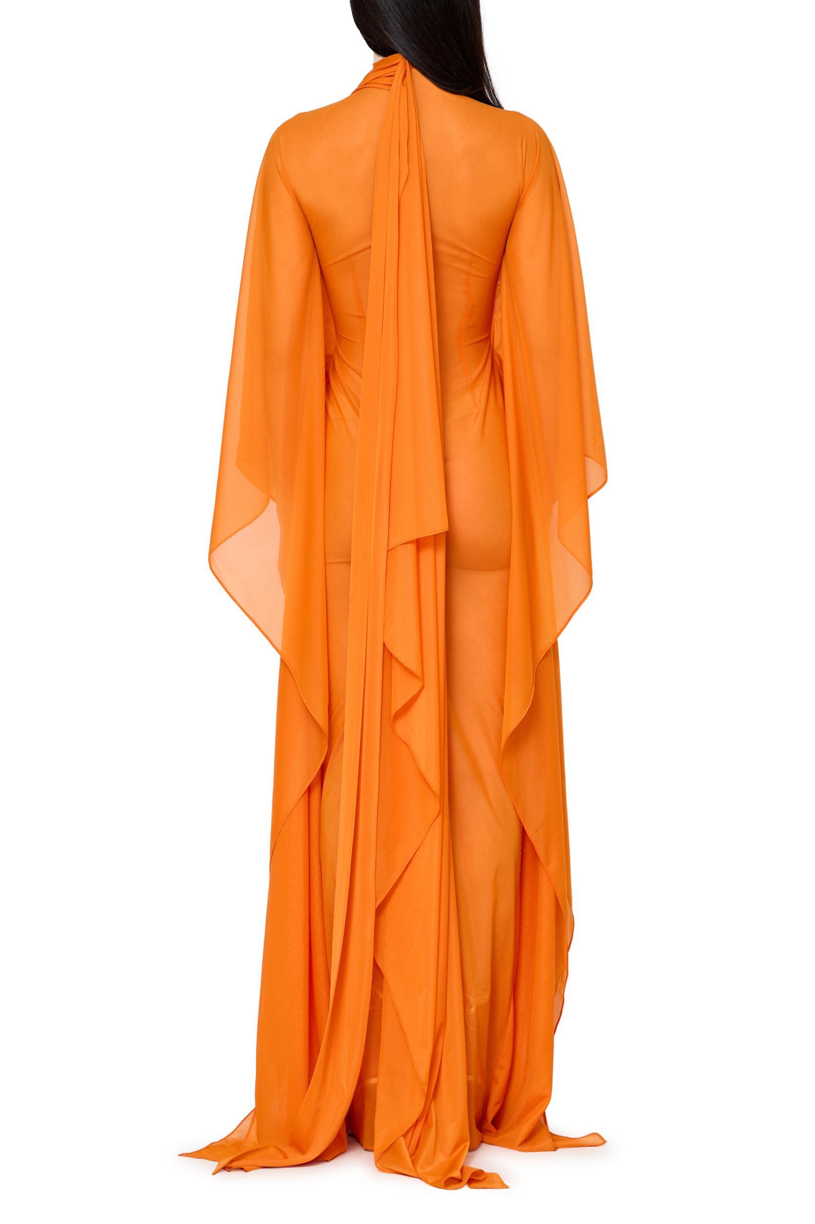 Mockneck Gown with Sweeping Dolman Sleeves Product Image