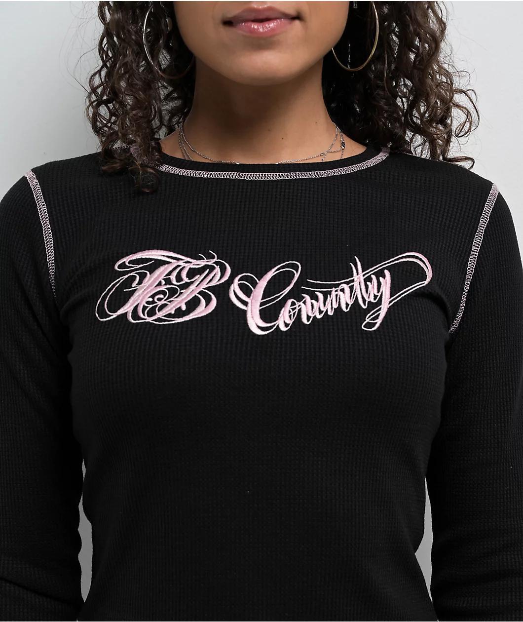 FB County Thermal Black Long Sleeve T-Shirt Product Image