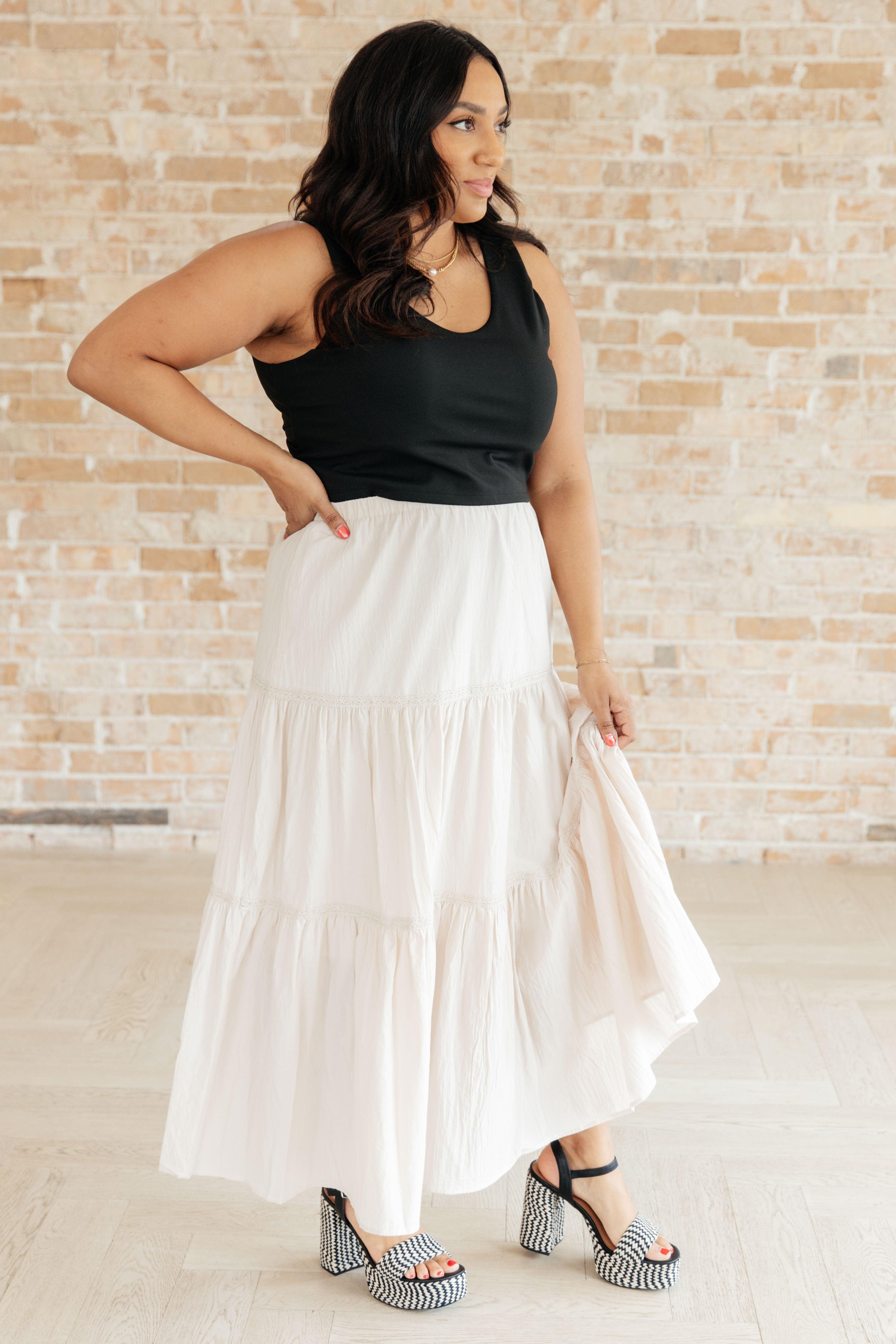 Let It Begin Tiered Maxi Skirt Product Image