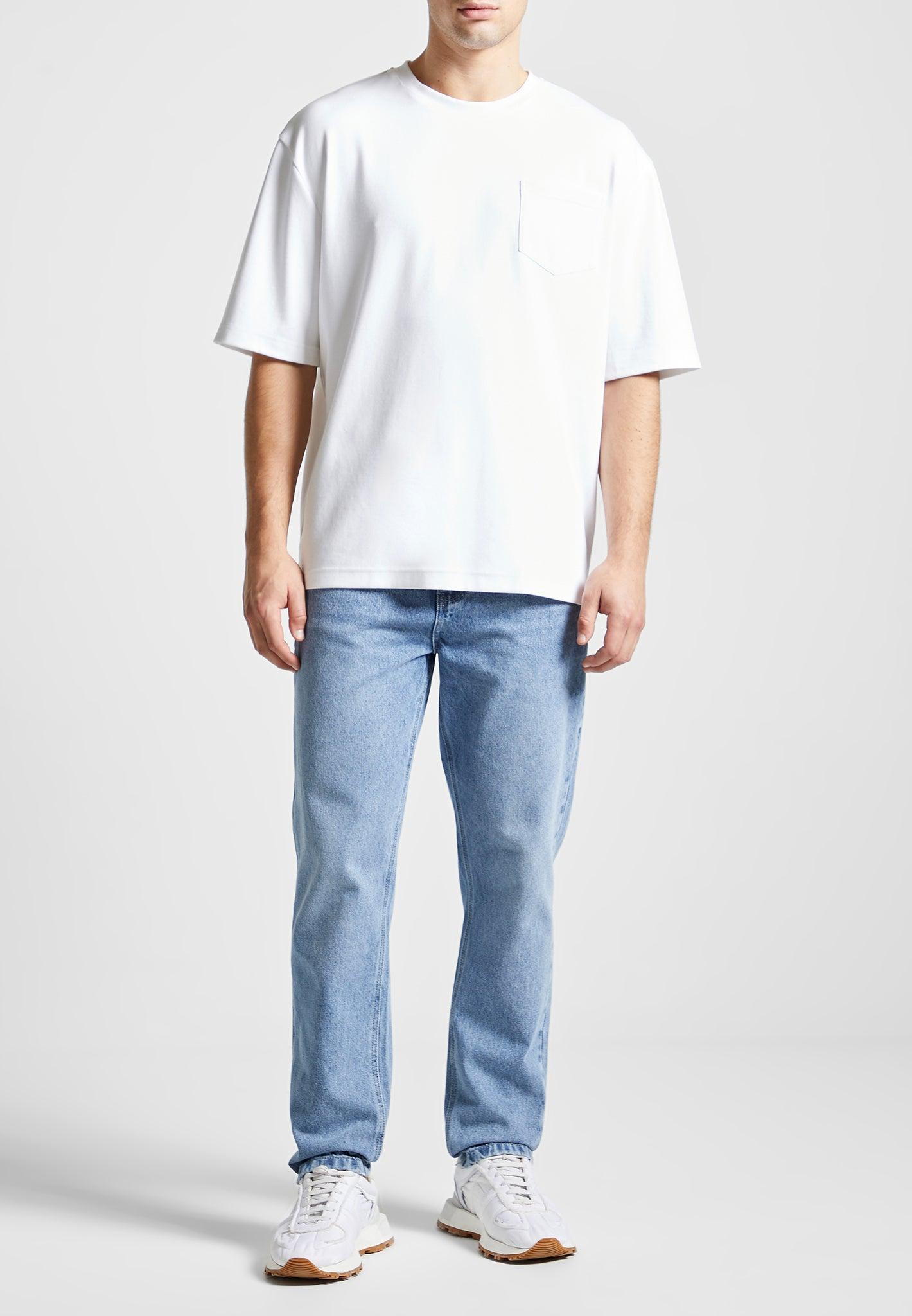 Éternel Oversized Fit Cotton T-Shirt - White Male Product Image