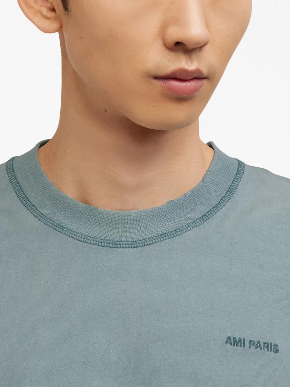 logo-embroidered cotton T-shirt Product Image