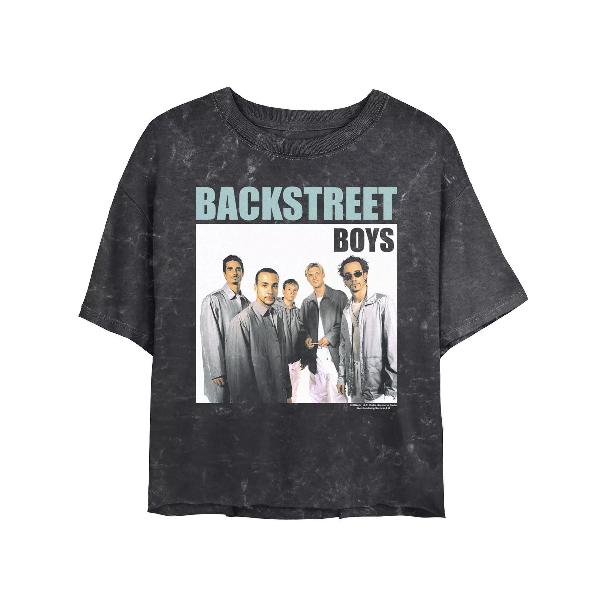 Juniors Backstreet Boys Headliners Crop Top Mineral Wash Graphic Tee, Womens Product Image