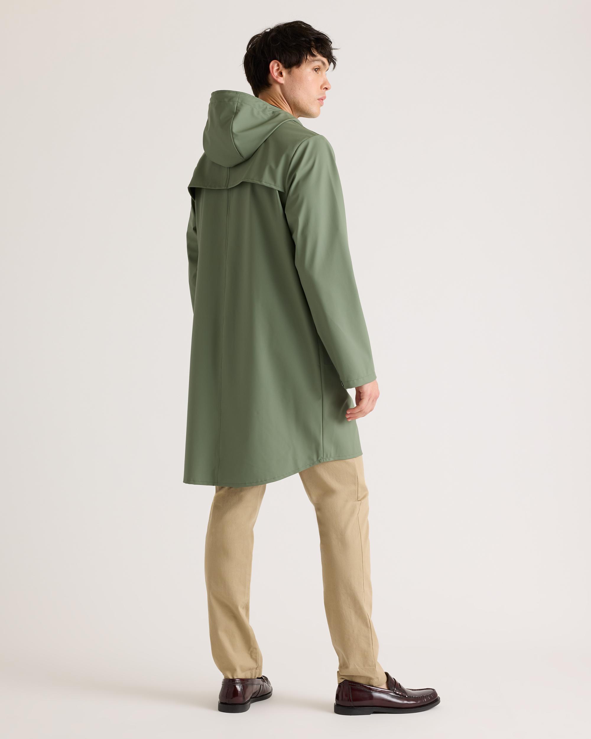 Quince | Men's Waterproof Rubberized Long Rain Jacket Recycled Polyester Product Image