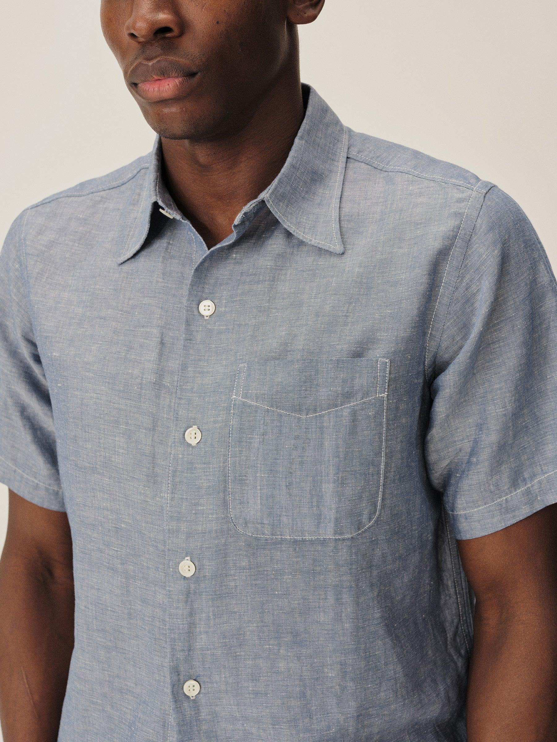 Chambray Breeze Cotton Linen S/S Shirt Product Image