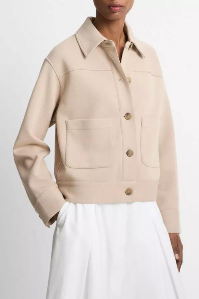 Double-Face Cropped Jacket Product Image