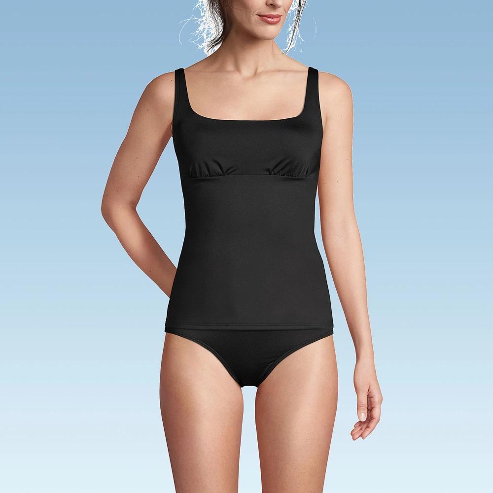 Womens Lands End D-Cup UPF 50 Squareneck Underwire Tankini Swimsuit Top Product Image