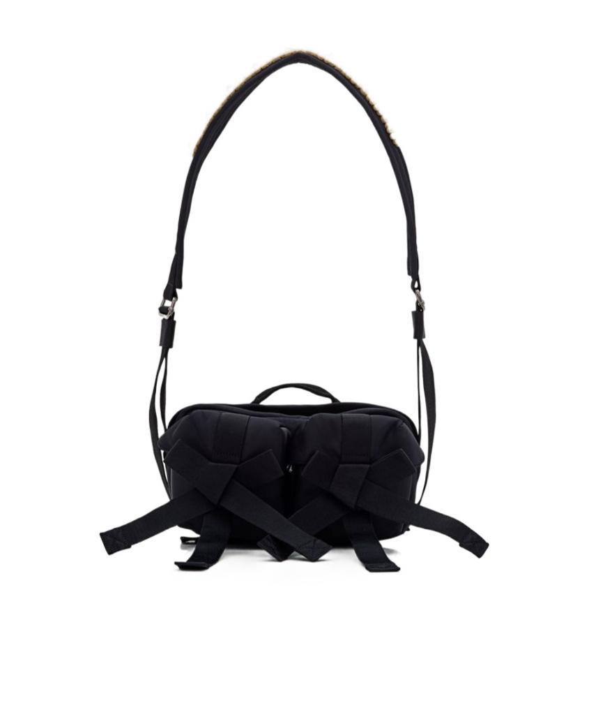 SIMONE ROCHA Bow-detail Faux Pearl-embellished Tote Bag In Black Product Image