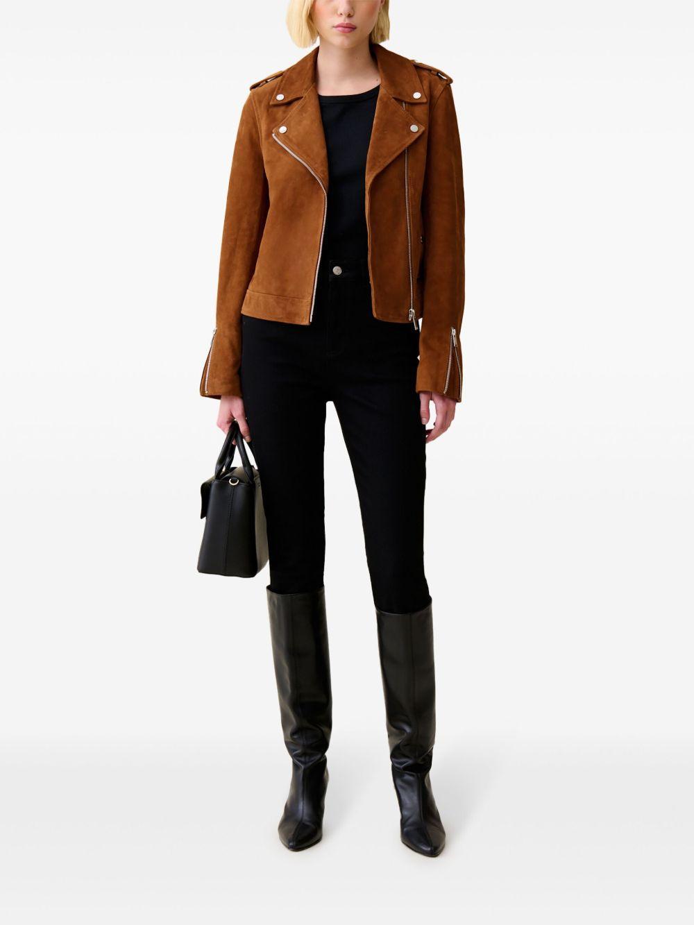 suede biker jacket Product Image