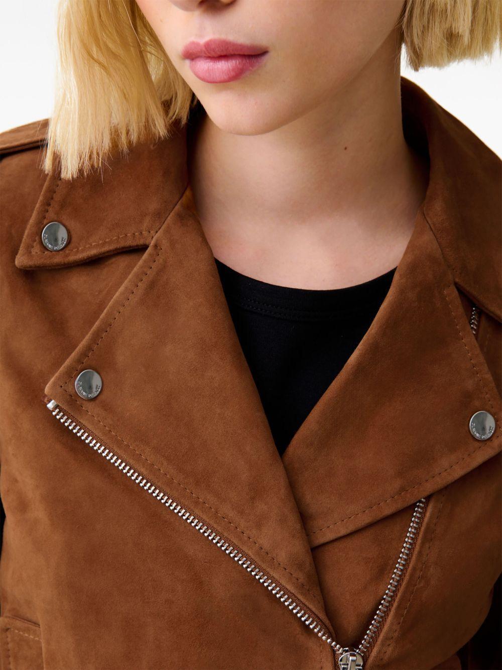suede biker jacket Product Image